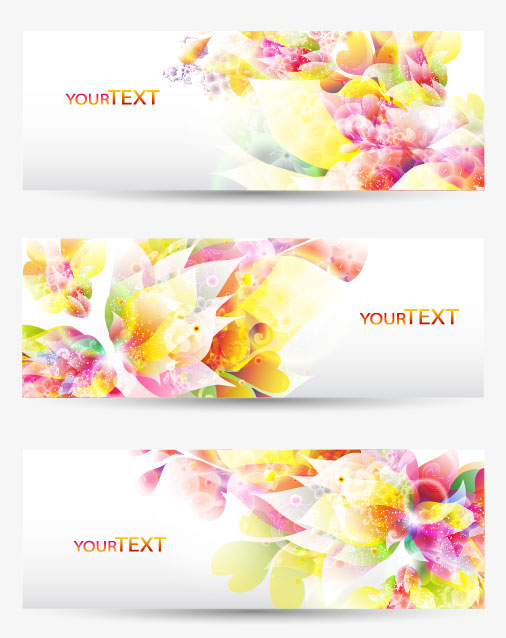 Abstract Petal elements banner vector 01 petal elements element abstract   