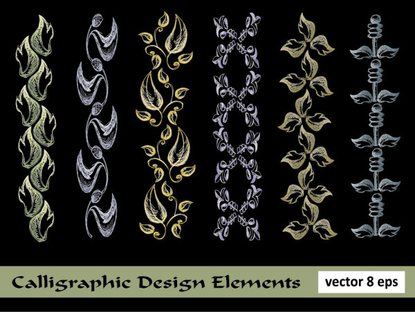 Elements of Floral Borders vector 05 108974 ornate floral background floral   