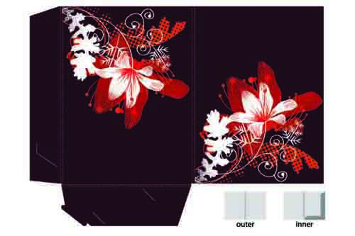 Exquisite of Pattern box design vector 09 pattern exquisite box   