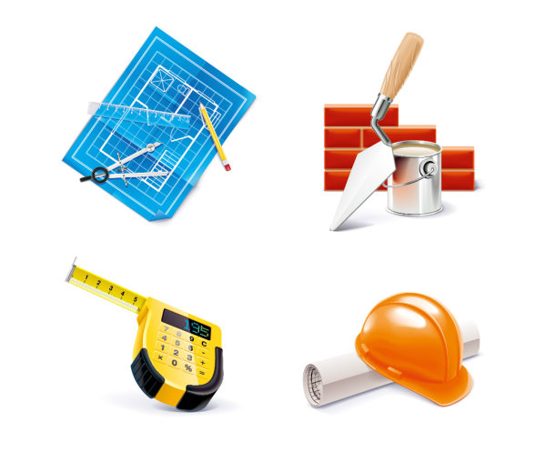 Set vector Architectural tools tools architectural   