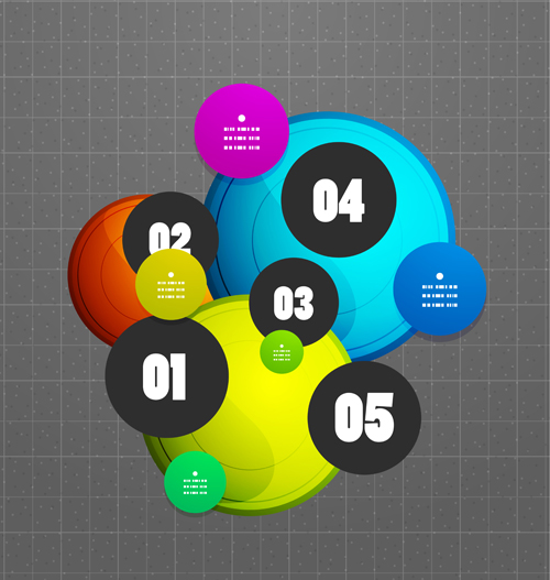Circle elements business template vector 20 circles business template   
