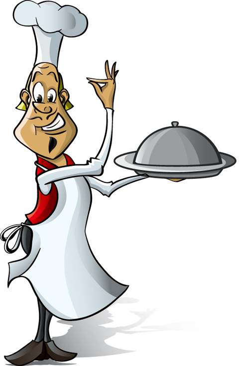 Vector funny chef design graphic set 05 funny chef   