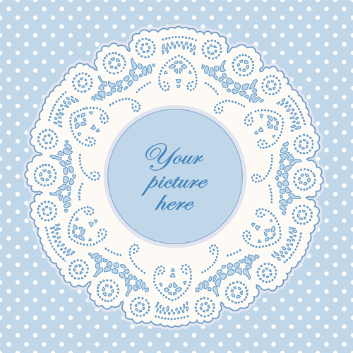 Round lace frames vector set 06 round lace frames   