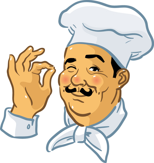 Vector funny chef design graphic set 08 funny chef   