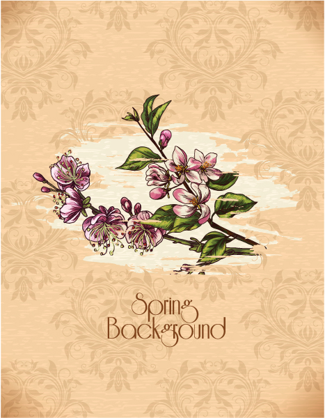 Vintage Spring floral background 14 vintage spring floral background floral   