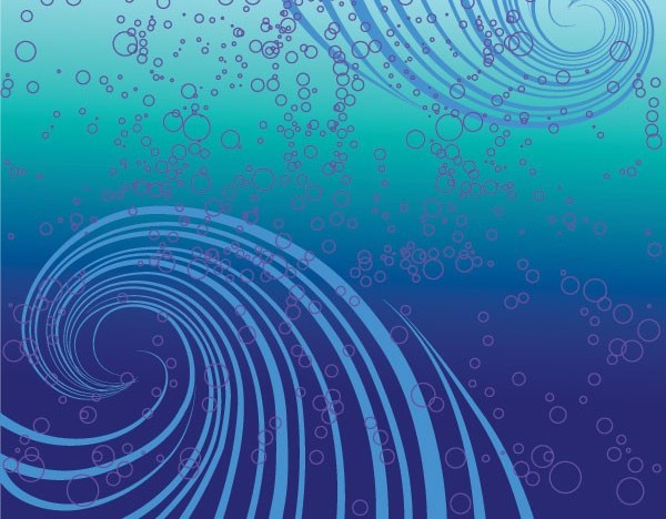 Blue wavy and bubble background vector design wavy design bubble blue background   