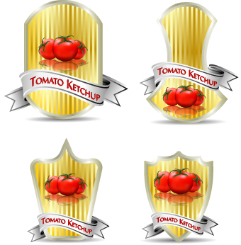 Tomato ketchup labels vector 04 tomato labels label ketchup   