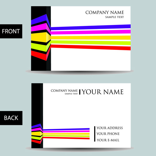 Set of Creative Modern Business Cards vector 01 modern creative cards card business card business   