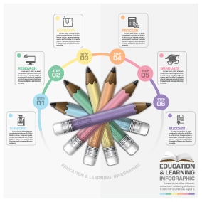 Education with learning infographic design vector 05 learning infographic education   