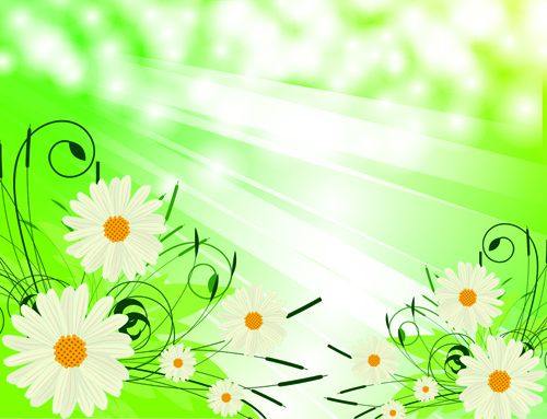 Bright Background with flowers design vector 01 with Flowers flowers flower bright   