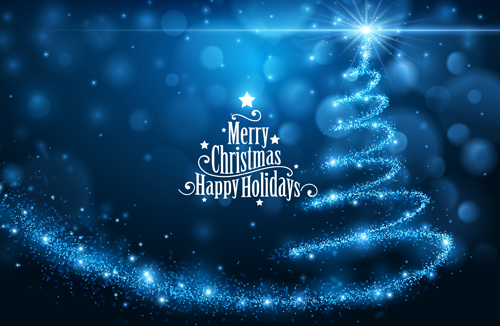 Blue dream christmas vector background 03 christmas blue background   