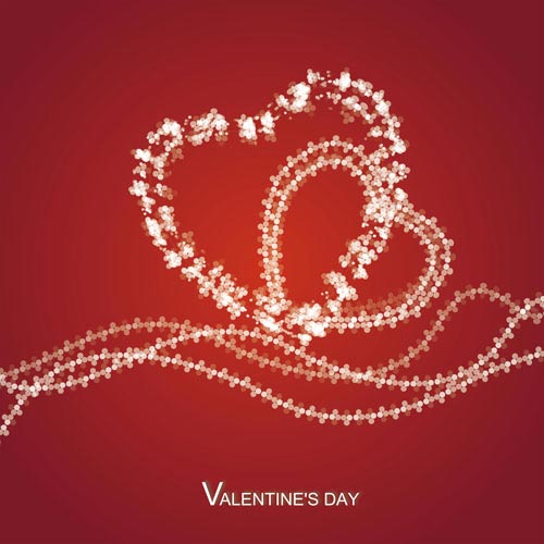 Romantic Valentine hearts vector background art 02 Vector Background Valentine romantic roman background   