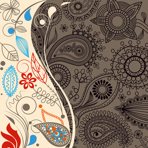 Set of paisley pattern Seamless vector 04 seamless pattern paisley   