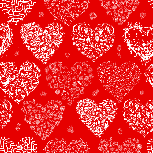 Love with hearts patterns seamless vector set 04 seamless patterns love hearts   