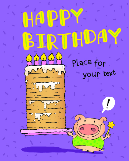 Funny cartoon birthday cards vector 03 funny cartoon cards card birthday cards birthday   