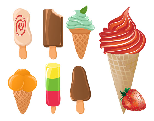 Ice cream ice cream vector strawberry ice cream cylinder cone chocolate   