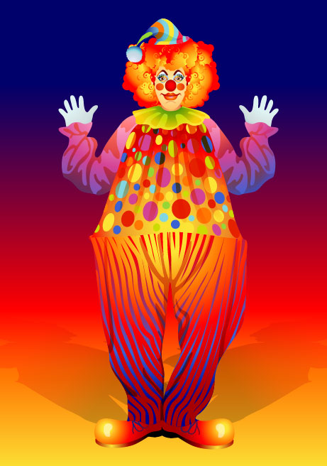 free vector cute clown Illustration 02 illustration cute clown   