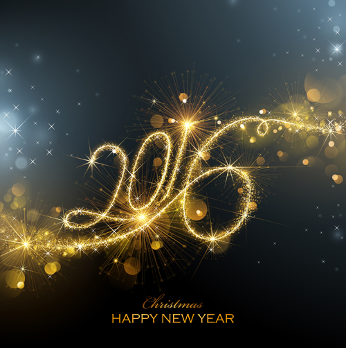 Shiny gold 2016 new year vector backgrounds year shiny new gold backgrounds 2016   