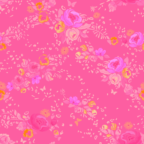 Pink flower vector seamless pattern 02 seamless pink pattern flower   