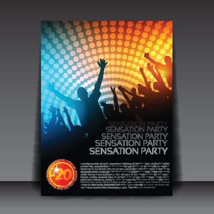 commonly Party Flyer cover template vector 01 party cover Commonly   