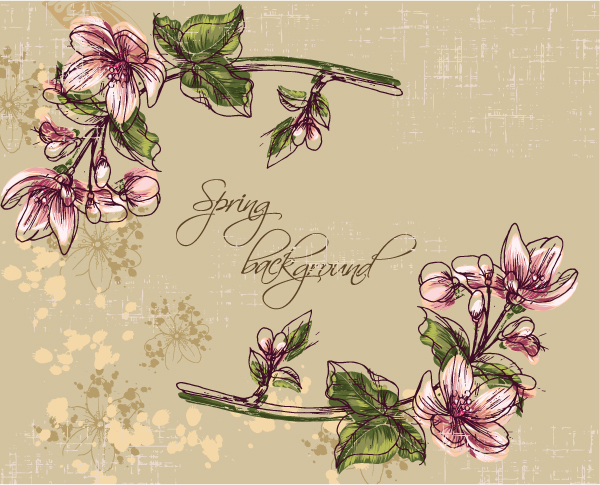 Vintage Spring floral background 22 vintage spring floral background   