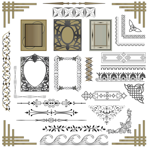 Old Calligraphic design elements vector set 05 old elements element calligraphic   