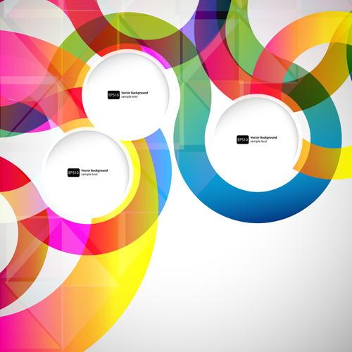 Bright colored round abstract background 01 element design elements Bright color bright background   