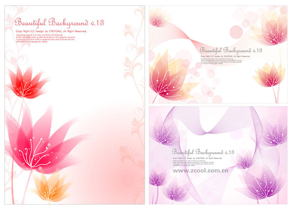 The dream small flower background Vector vector material flowers dream background   