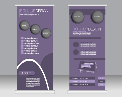 Exhibition advertising vertical banner vectors set 10 vertical Exhibition banner advertising   