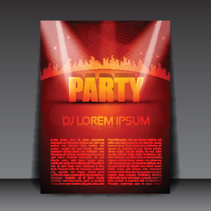 commonly Party Flyer cover template vector 02 party flyer cover Commonly   