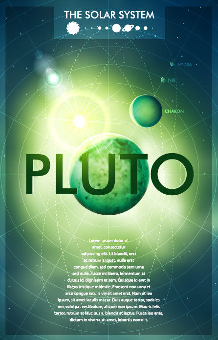 Set of nine planets in the solar system vector 04 system solar nine planets   