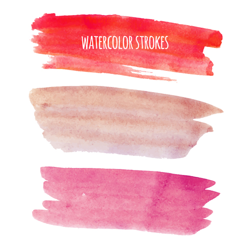 Watercolor strokes vector brushes set 05 watercolor strokes brushes   