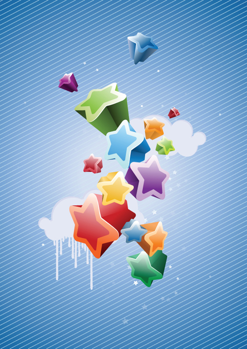 Colorful Stars Background art vector 03 stars colorful   