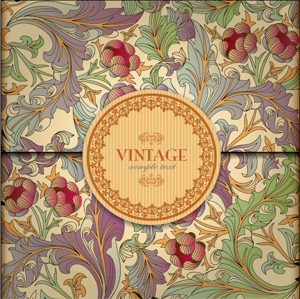 Ornate Floral vector background 01 ornate floral   