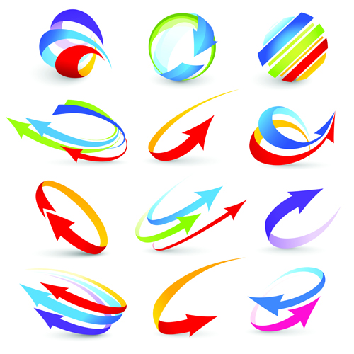 Vector Logo of abstract arrow design elements 04 logo elements element arrow abstract   