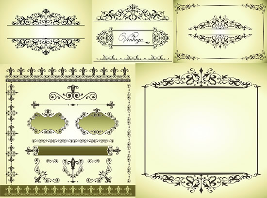 Elegant border patterns vector patterns elegant border   