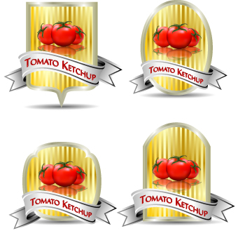 Tomato ketchup labels vector 05 tomato labels label ketchup   