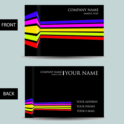 Set of Creative Modern Business Cards vector 03 modern creative cards business card business   