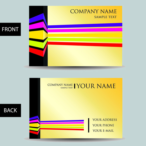 Set of Creative Modern Business Cards vector 05 modern creative cards business card business   