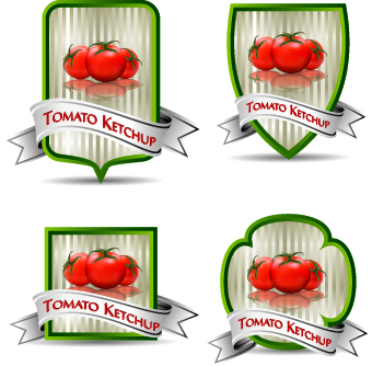 Tomato ketchup labels vector 02 tomato labels label ketchup   