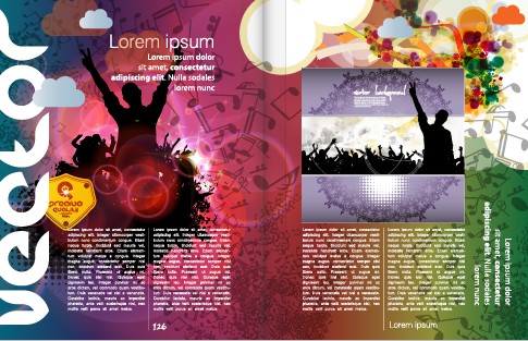 Vector cover of brochure and magazine design 02 magazine cover brochure   