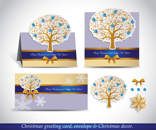 Christmas greeting card envelope with christmas decorative vector 05 greeting envelope decorative christmas card   