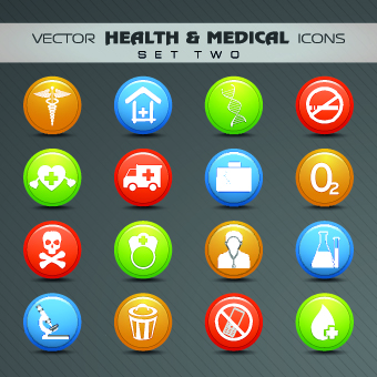 Health with Medical icons vecttor set 02 medical icons health   