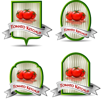 Tomato ketchup labels vector 03 tomato labels label ketchup   