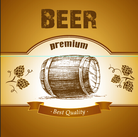 Retro beer creative poster vector 02 Retro font poster creative beer   