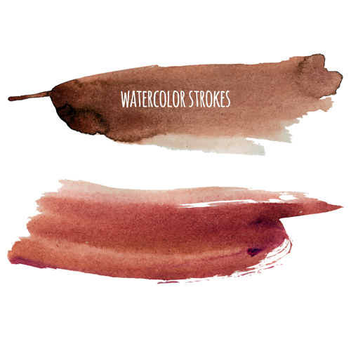 Watercolor strokes vector brushes set 09 watercolor strokes brushes   