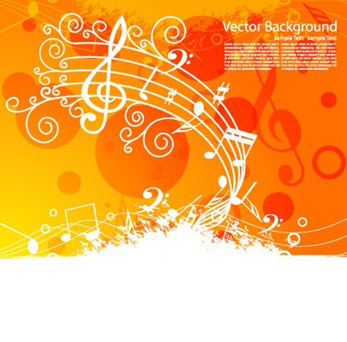 Set of Musical backgrounds vector graphic 04 musical music   