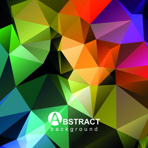 Gloss geometric polygonal vector background art 01 Vector Background polygonal polygon geometric background   