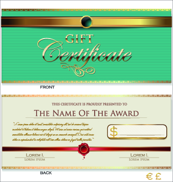 Creative Gift certificate template vector 05 template vector creative certificate template certificate   