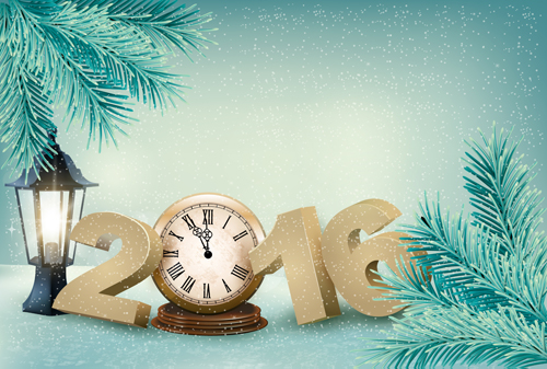 2016 New year design with winter background vector 06 year winter new design background 2016   